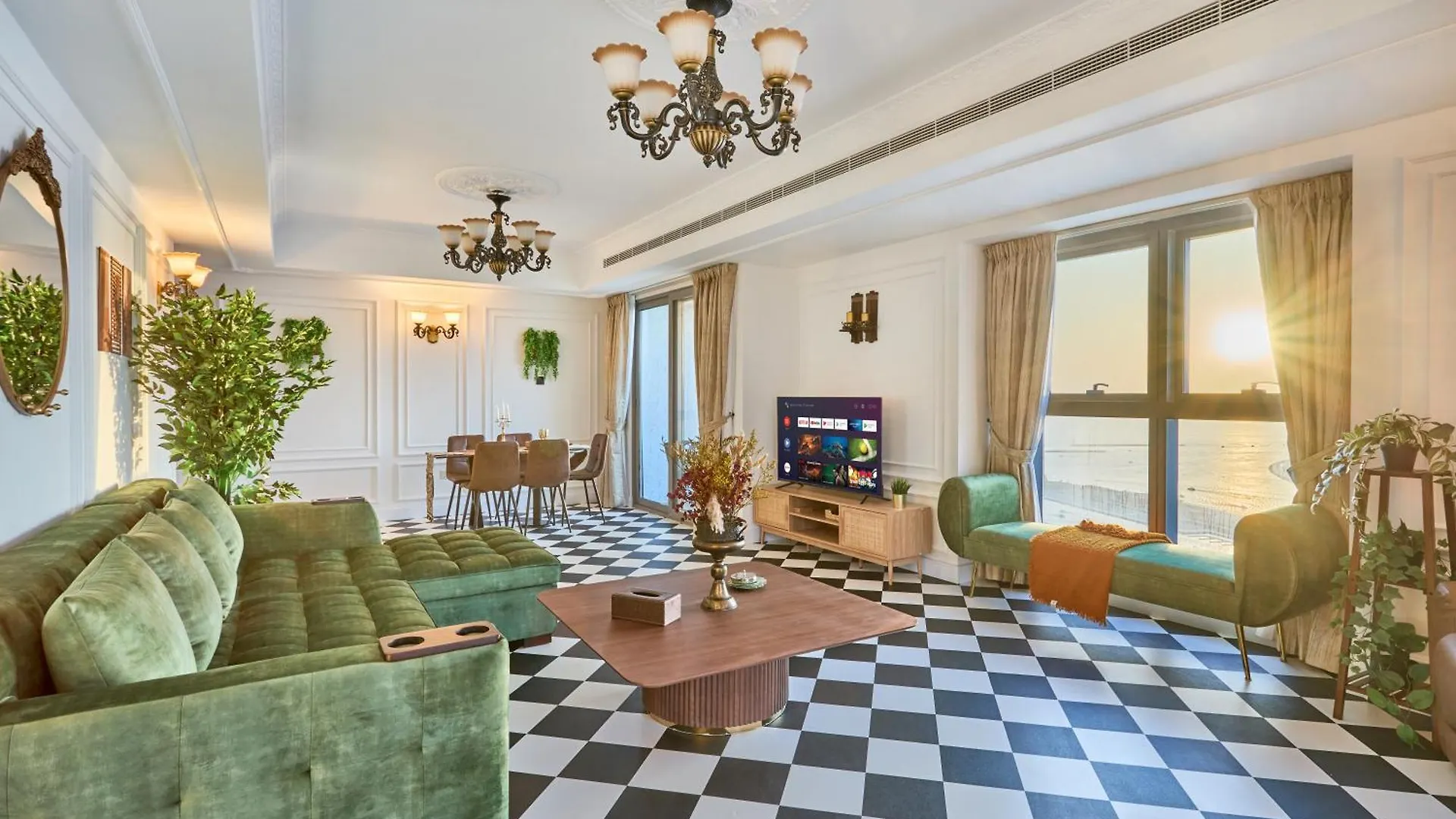Zen Den - Vintage Charm With Full Sea View Apartment Dubai